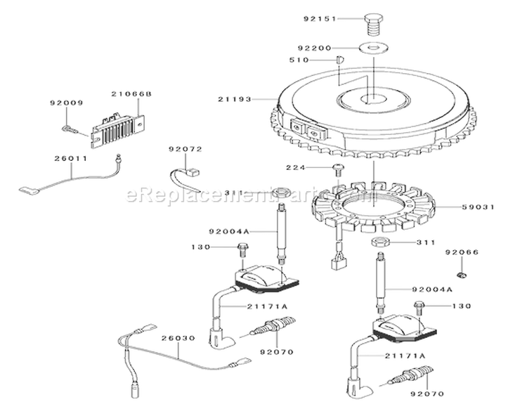 Electric Equipment Assembly Diagram and Parts List for 74401 230000001-230999999 - 2003 Toro Lawn Tractor