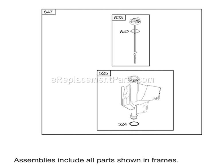 Oil Filter, Tube and Pump Assembly Diagram and Parts List for 74402 230000001-230999999 - 2003 Toro Lawn Tractor