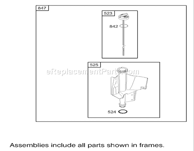 Oil Filter, Tube and Pump Assembly Diagram and Parts List for 74403 230000001-230999999 - 2003 Toro Lawn Tractor