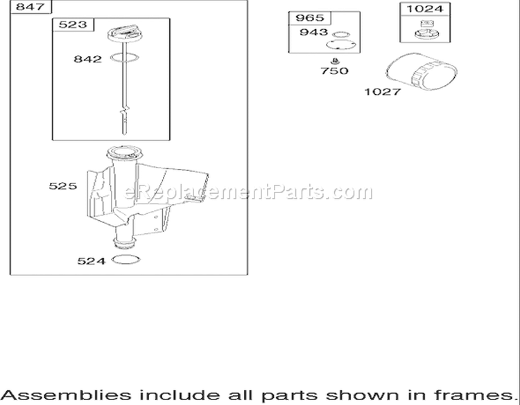 Oil Filter, Tube and Pump Assembly Diagram and Parts List for 74403 240000001-240999999 - 2004 Toro Lawn Tractor