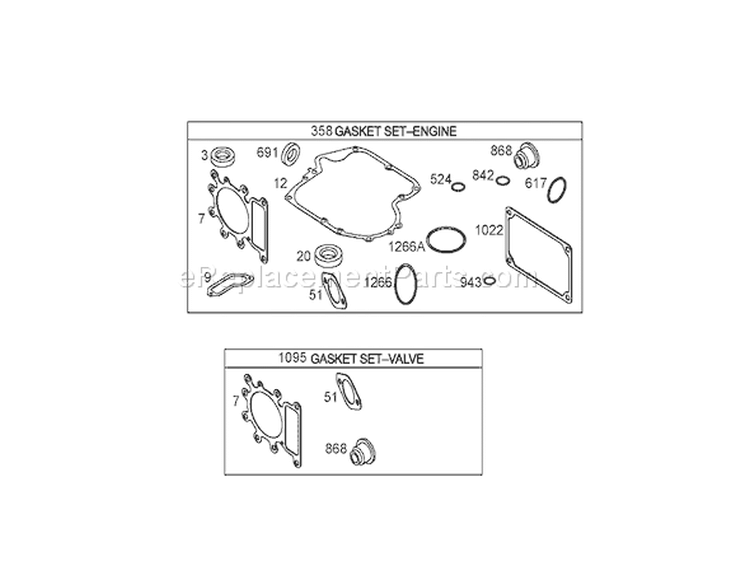Gasket Assembly Diagram and Parts List for 71427 250000001-250999999 - 2005 Toro Lawn Tractor