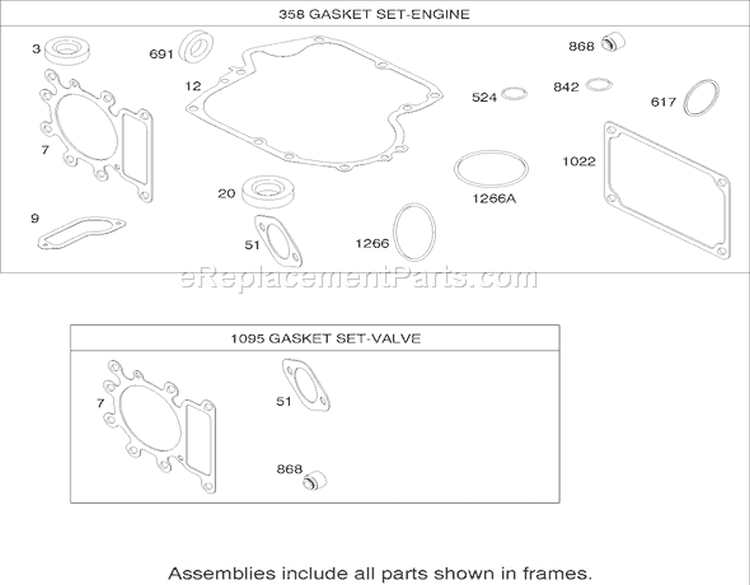 Gasket Assembly Diagram and Parts List for 74402 260000001-260999999 - 2006 Toro Lawn Tractor