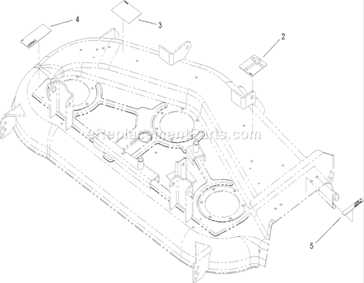 52in Deck Assembly No. 108-8573 Diagram and Parts List for 74407 260000001-260999999 - 2006 Toro Lawn Tractor