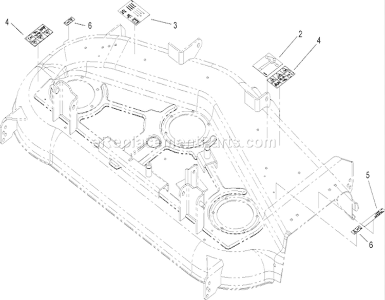 52 Inch Deck Decal Assembly No. 112-9832 Diagram and Parts List for 74407 270000001-270999999 - 2007 Toro Lawn Tractor