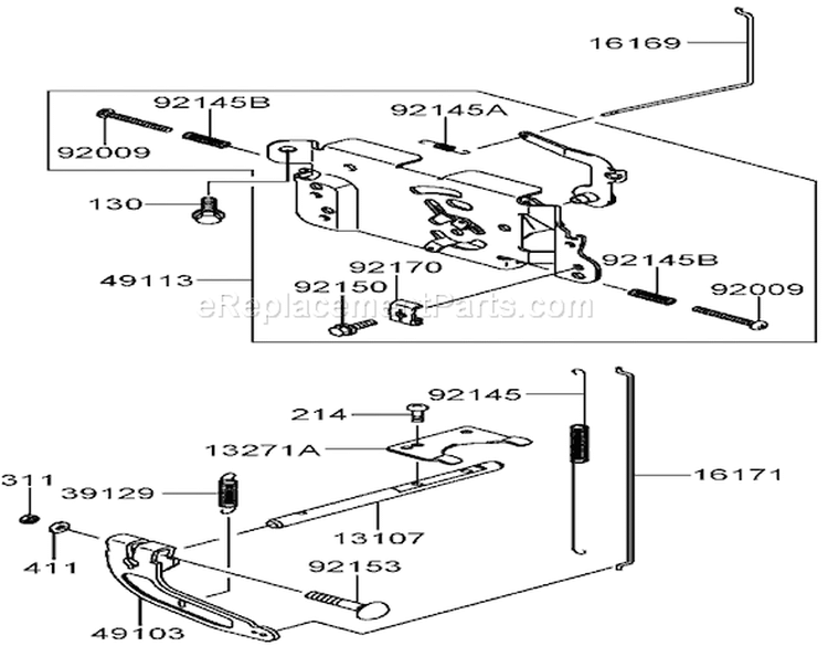 Control Equipment Assembly Diagram and Parts List for 74406 260000001-260000240 - 2006 Toro Lawn Tractor