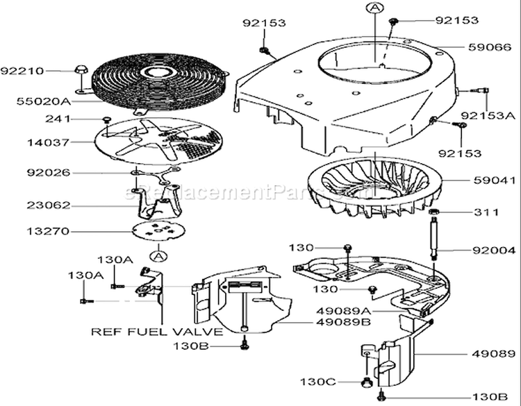 Cooling Equipment Assembly Diagram and Parts List for 74406 260000001-260000240 - 2006 Toro Lawn Tractor