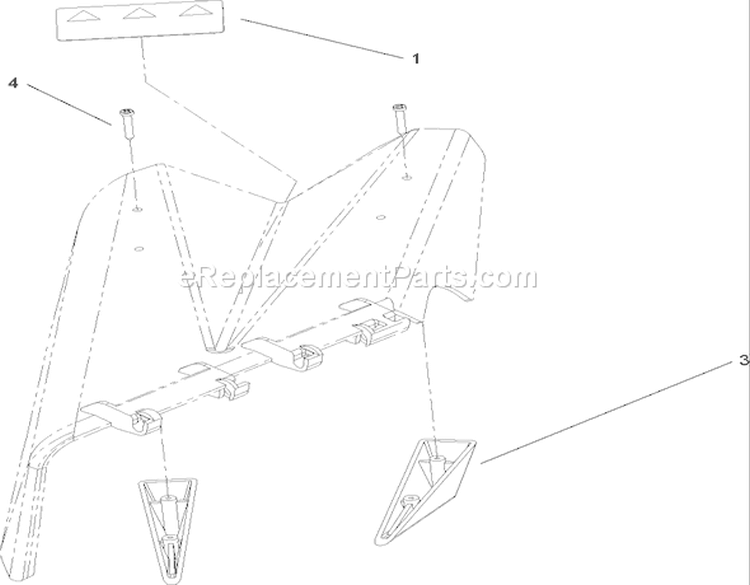 Deflector Assembly No. 93-7695 Diagram and Parts List for 74419 270000001-270999999 - 2007 Toro Lawn Tractor