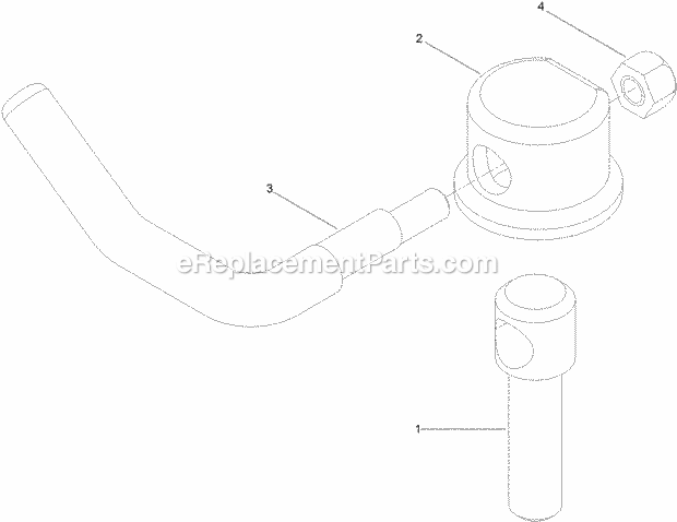 Lever Assembly No. 107-1664 Diagram and Parts List for 74979 313000001-313999999 Toro Lawn Mower