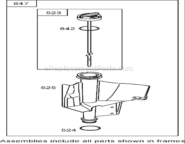 Oil Filter, Tube and Pump Assembly Diagram and Parts List for 74432 270000001-270999999 - 2007 Toro Lawn Tractor