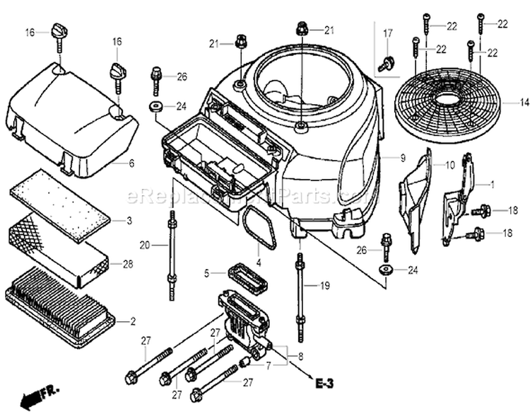 Fan Cover Assembly Diagram and Parts List for 74434 270000001-270999999 - 2007 Toro Lawn Tractor