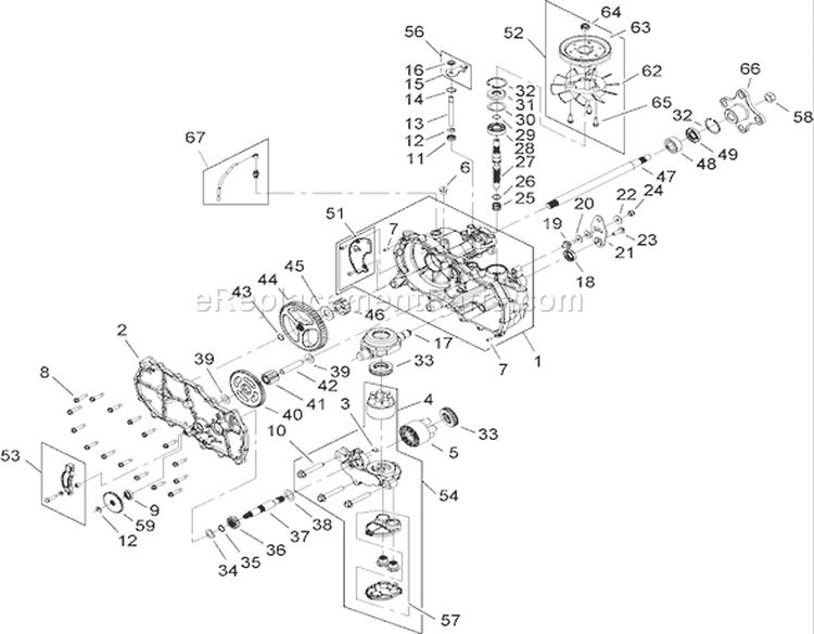RH Hydro Transaxle Assembly No. 112-4761 Diagram and Parts List for 74433 260000001-260999999 - 2006 Toro Lawn Tractor