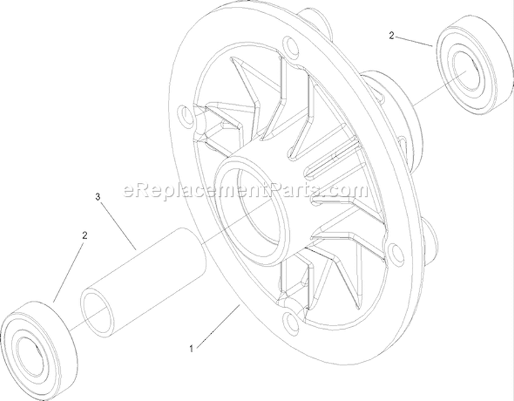 Spindle Assembly No. 107-9161 Diagram and Parts List for 74433 260000001-260999999 - 2006 Toro Lawn Tractor