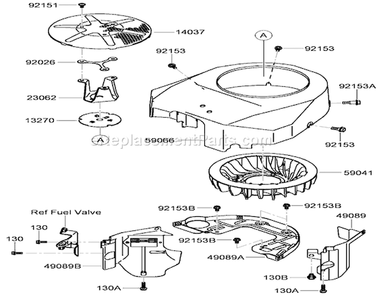 Cooling Equipment Assembly Diagram and Parts List for 74437 290000001-290999999 - 2009 Toro Lawn Tractor