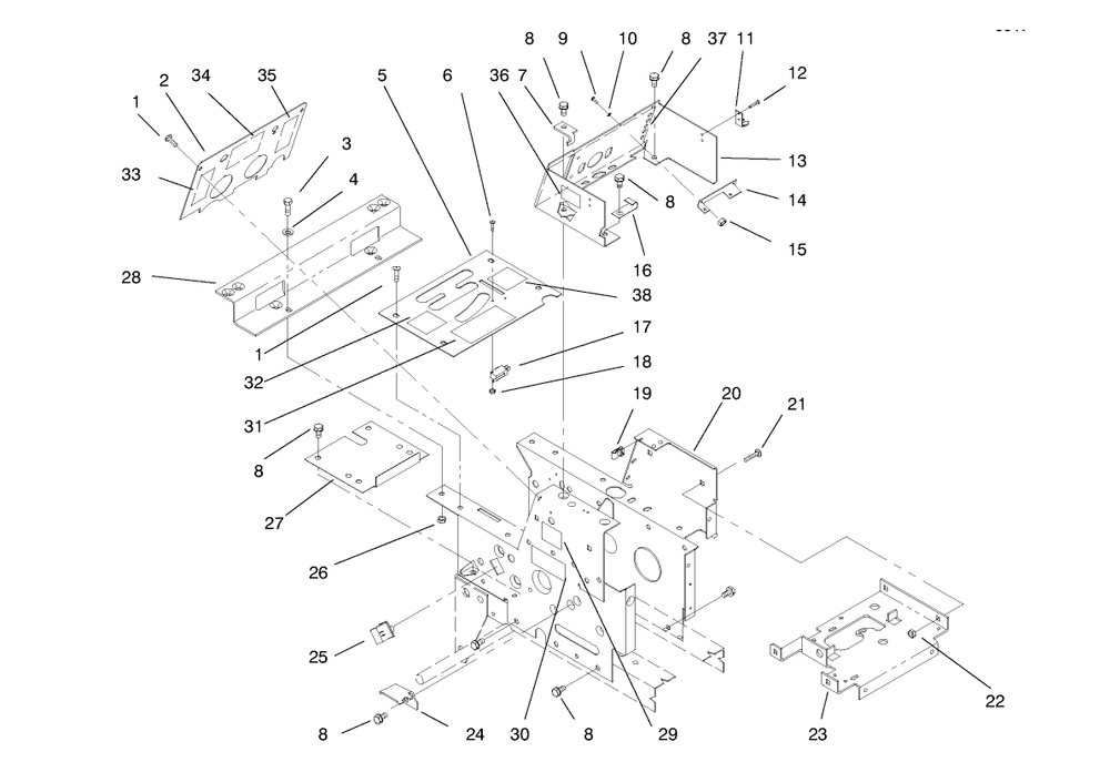 Hoodstand, Console Diagram and Parts List for 73402 7900001 - 7999999 Toro Lawn Tractor