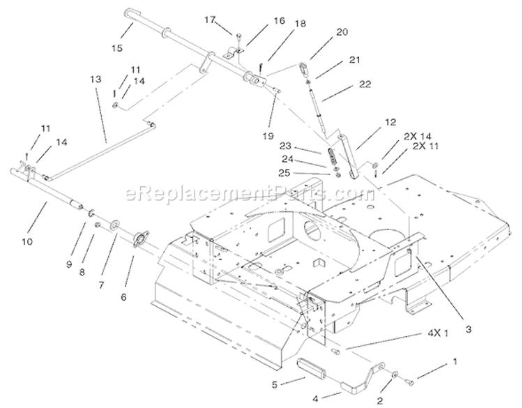 Parking Brake Assembly Diagram and Parts List for 74502 220000001-220999999 - 2002 Toro Lawn Tractor