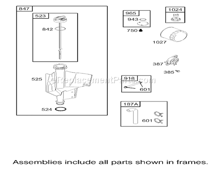 Oil Filter, Tube and Pump Assembly Engine Diagram and Parts List for 74502 230000001-230999999 - 2003 Toro Lawn Tractor
