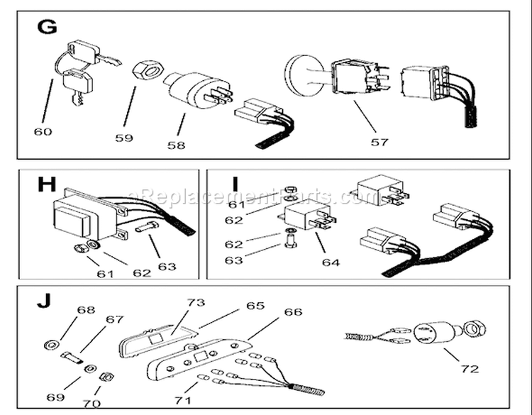 Page L Diagram and Parts List for 74570 200000001-200999999 - 2000 Toro Lawn Tractor