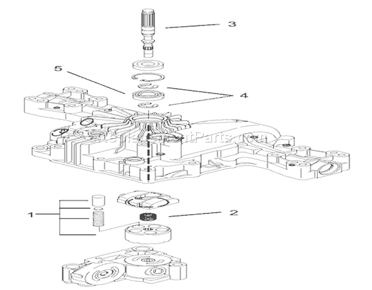 Pump Shaft Assembly Diagram and Parts List for 74570 200000001-200999999 - 2000 Toro Lawn Tractor