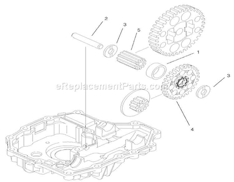 Final Pinion Assembly Diagram and Parts List for 74570 210000001-210999999 - 2001 Toro Lawn Tractor