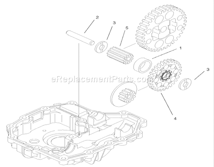 Final Pinion Assembly Diagram and Parts List for 74570 220000001-220999999 - 2002 Toro Lawn Tractor