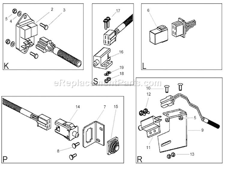 Page U Diagram and Parts List for 74570 240000001-240999999 - 2004 Toro Lawn Tractor