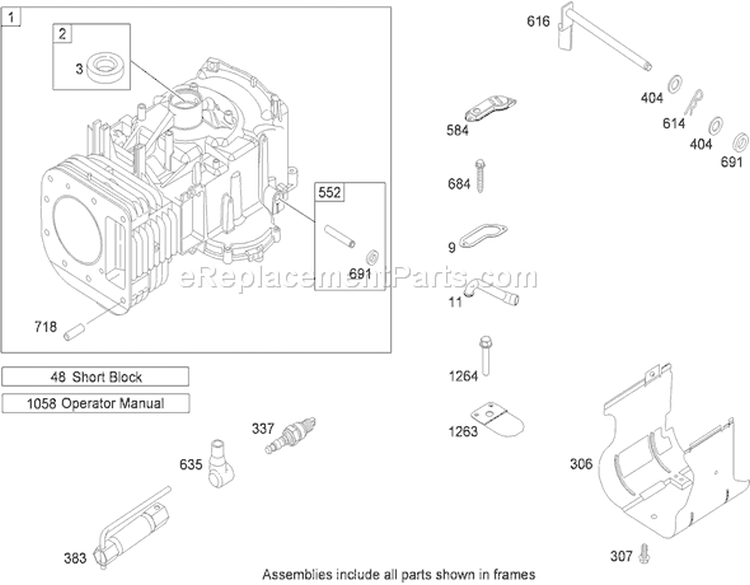 Cylinder Assembly Diagram and Parts List for 74573 290000481-290999999 - 2009 Toro Lawn Tractor