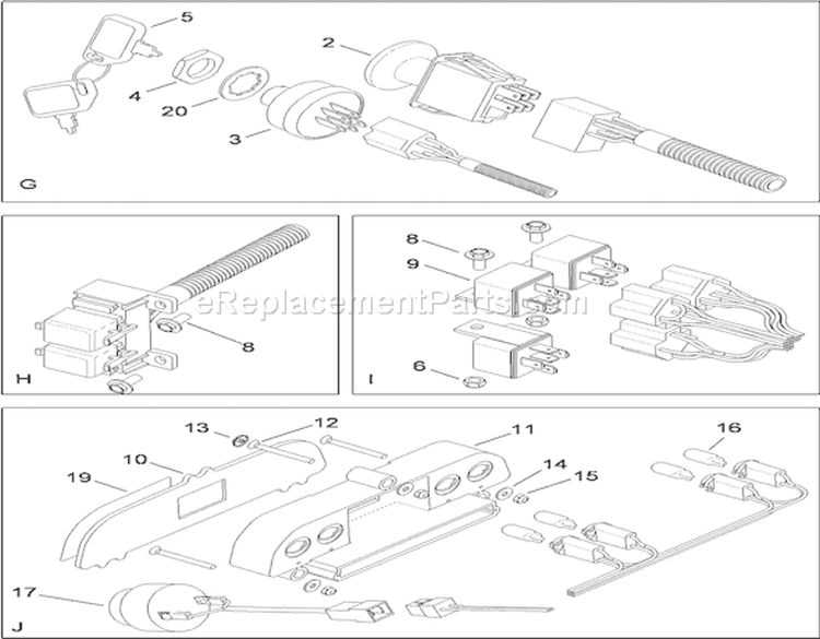 Page L Diagram and Parts List for 74582 310000001-310999999 - 2010 Toro Lawn Tractor