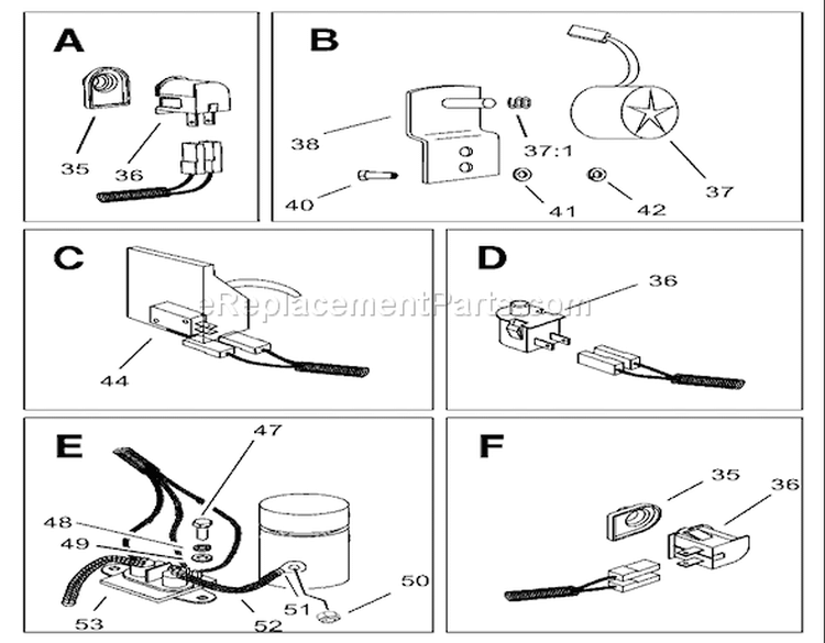 Page H Diagram and Parts List for 74590 200000001-200999999 - 2000 Toro Lawn Tractor