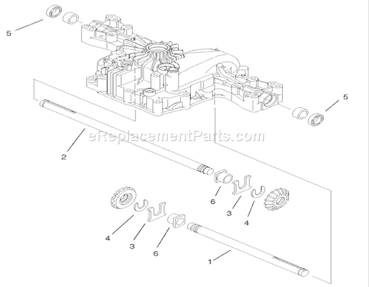 Axle Shaft Assembly Diagram and Parts List for 74590 210000001-210999999 - 2001 Toro Lawn Tractor