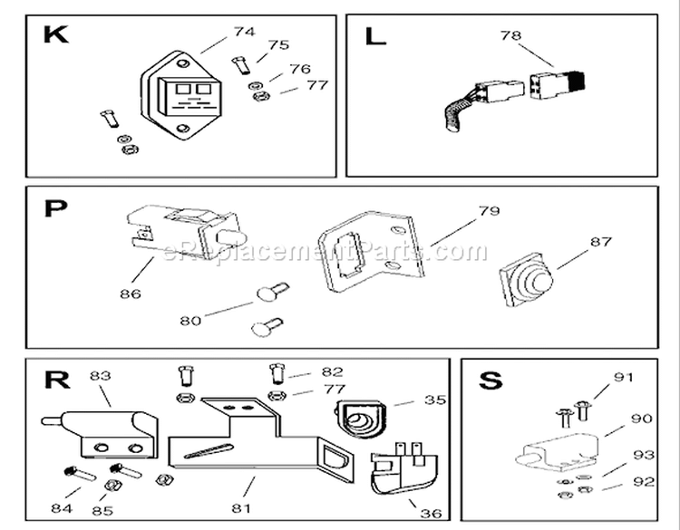 Page Q Diagram and Parts List for 74590 210000001-210999999 - 2001 Toro Lawn Tractor