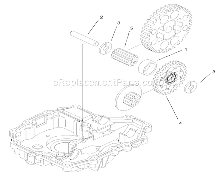 Final Pinion Assembly Diagram and Parts List for 74590 210000001-210999999 - 2001 Toro Lawn Tractor