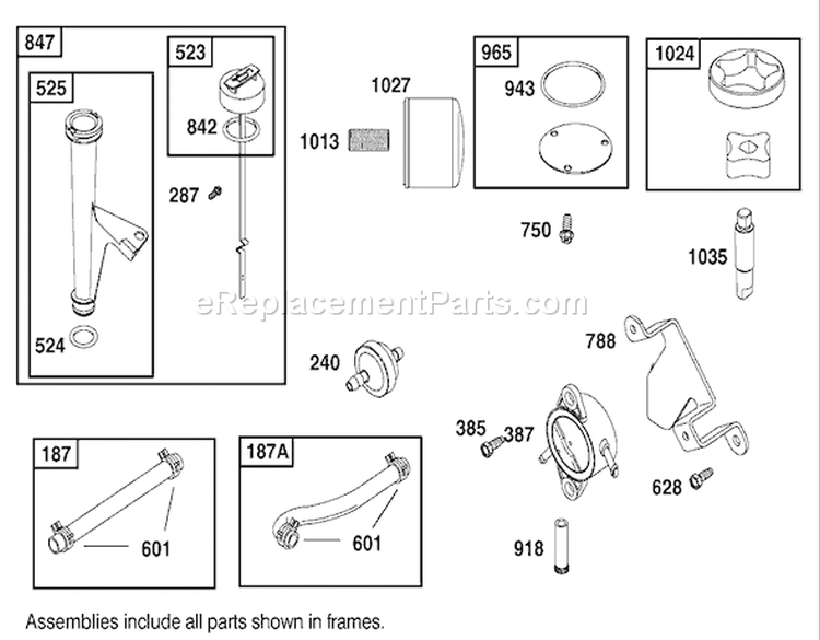 Oil Filter, Tube, and Pump Assembly Engine Diagram and Parts List for 74590 220000001-220999999 - 2002 Toro Lawn Tractor