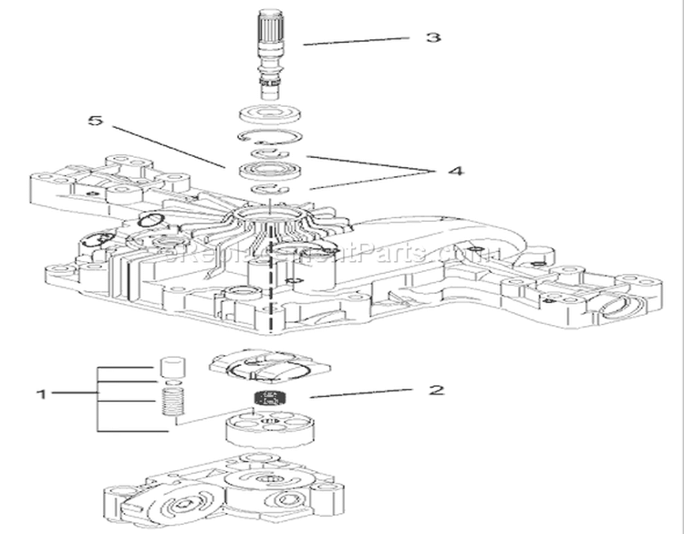 Pump Shaft Assembly Diagram and Parts List for 74590 230000001-230999999 - 2003 Toro Lawn Tractor