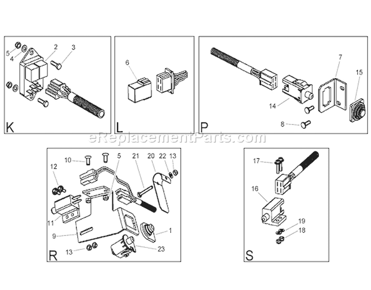Page S Diagram and Parts List for 74590 240000001-240999999 - 2004 Toro Lawn Tractor