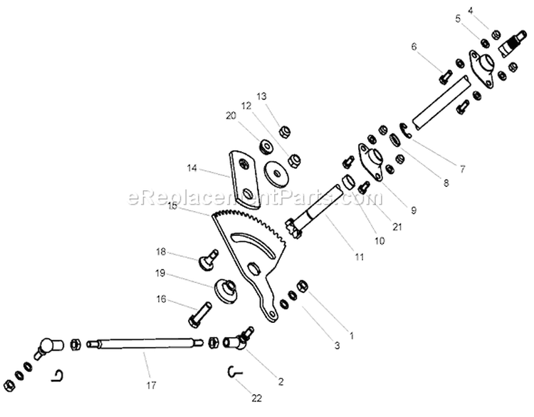 Steering Assembly Diagram and Parts List for 74571 240000001-240999999 - 2004 Toro Lawn Tractor