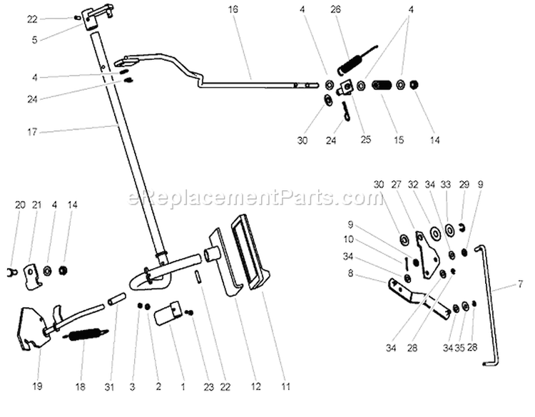Operation - Brake and Bypass Assembly Diagram and Parts List for 74570 240000001-240999999 - 2004 Toro Lawn Tractor