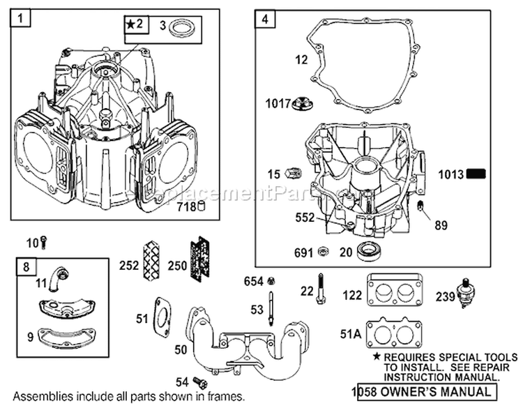 Cylinder Assembly Diagram and Parts List for 74590 250000001-250999999 - 2005 Toro Lawn Tractor