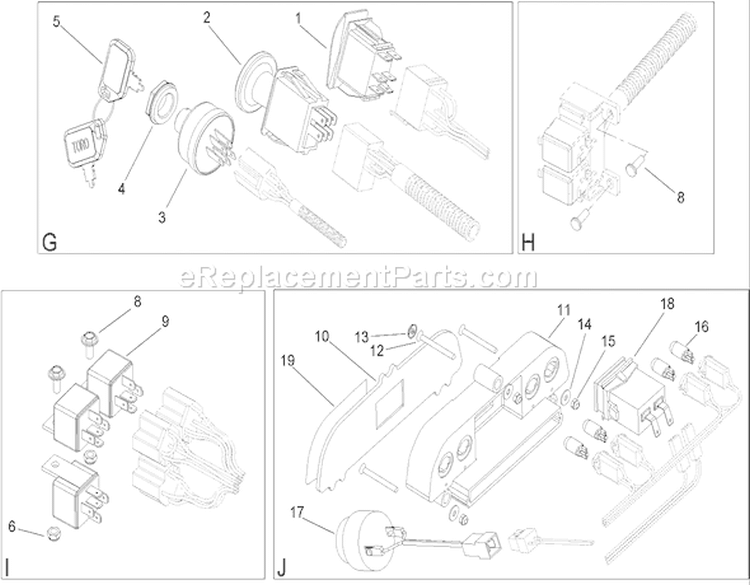 Page R Diagram and Parts List for 74590 250000001-250999999 - 2005 Toro Lawn Tractor
