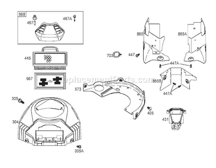 Air Cleaner Assembly Diagram and Parts List for 74591 260000001-260999999 - 2006 Toro Lawn Tractor