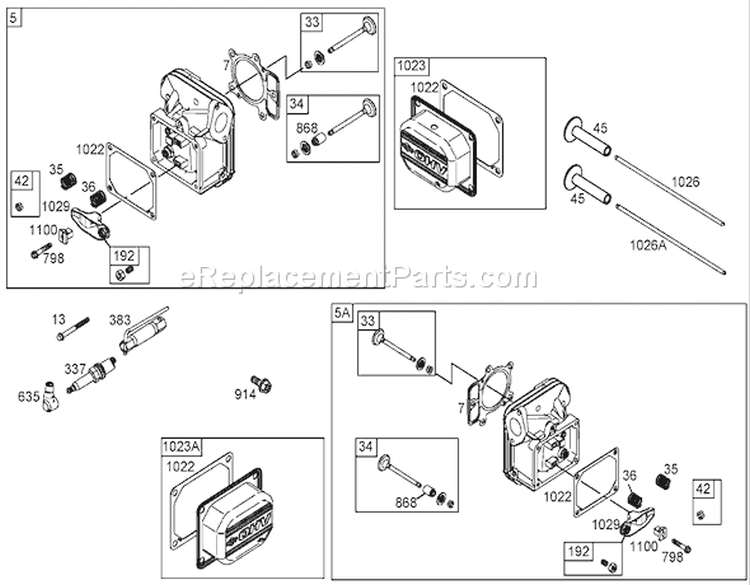 Head Assembly Diagram and Parts List for 74591 260000001-260999999 - 2006 Toro Lawn Tractor