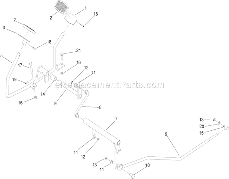 Operation - Travel Pedal Assembly Diagram and Parts List for 74573 280000001-280999999 - 2008 Toro Lawn Tractor