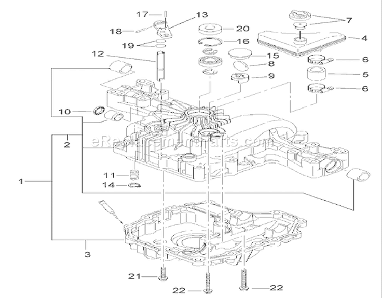 Transaxle Case Assembly Transmission Assembly Diagram and Parts List for 74573 280000001-280999999 - 2008 Toro Lawn Tractor