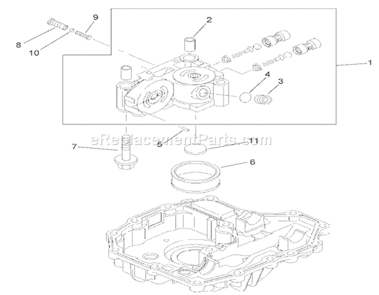 Center Case Assembly Transmission Assembly Diagram and Parts List for 74573 280000001-280999999 - 2008 Toro Lawn Tractor