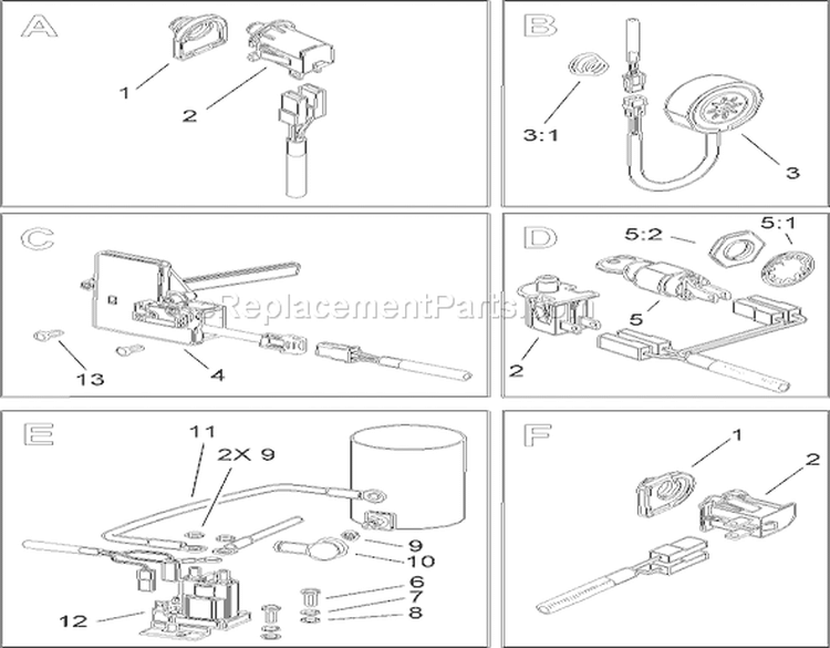 Electrical Starter Assembly Diagram and Parts List for 74592 270000652-270999999 - 2007 Toro Lawn Tractor