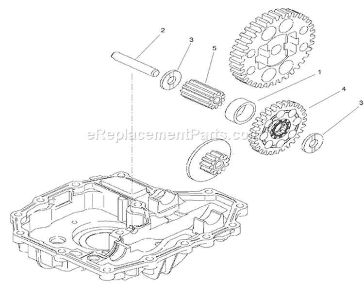 Final Pinion Assembly Transmission Assembly Diagram and Parts List for 74573 310000001-310999999 - 2010 Toro Lawn Mower
