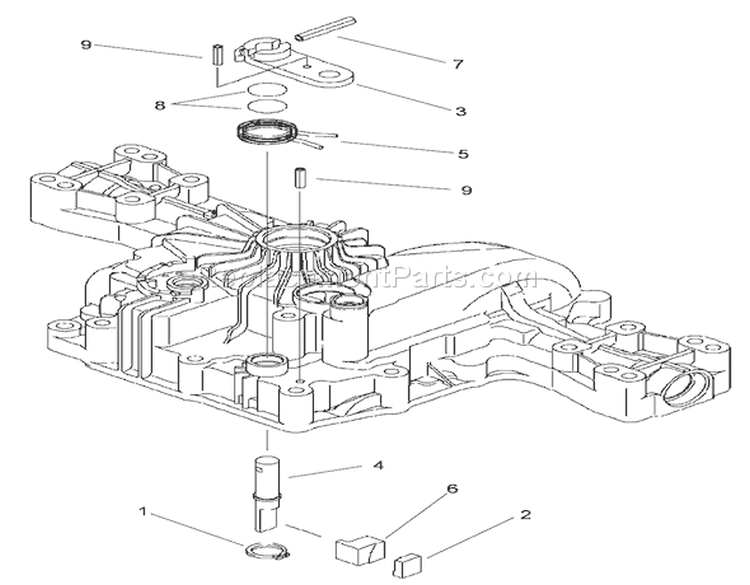 Brake Assembly Transmission Assembly Diagram and Parts List for 74573 310000001-310999999 - 2010 Toro Lawn Mower