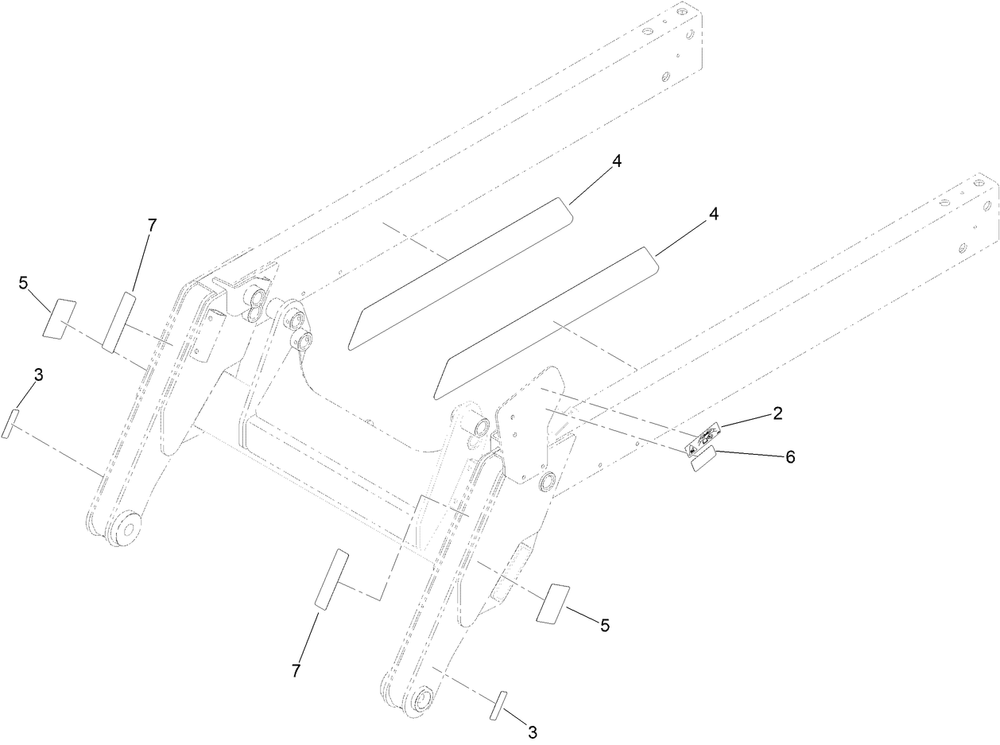 Lower Loader Arm Assembly No. 138-4731 Diagram and Parts List for 22530 414400000 - 999999999 Toro Lawn Tractor Accessories
