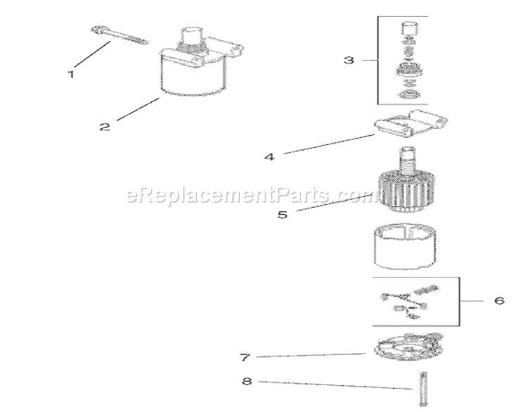 Starting System Assembly Diagram and Parts List for 74601 210000001-210999999 - 2001 Toro Lawn Tractor