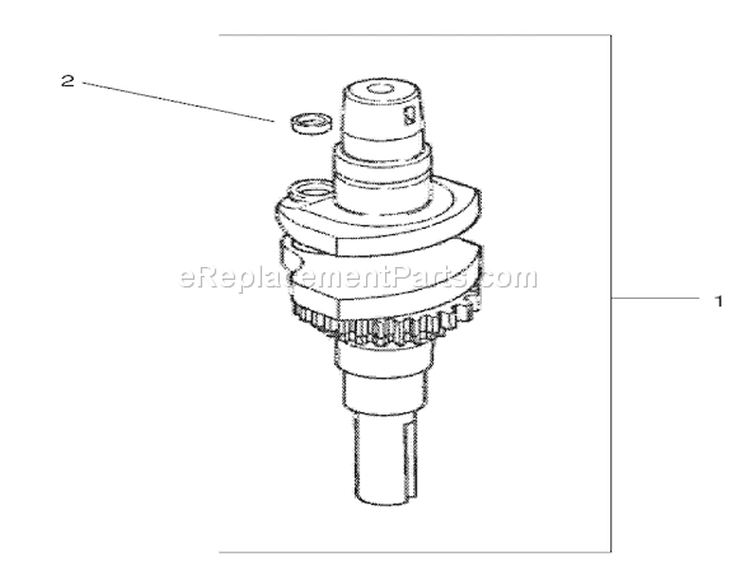 Crankshaft Assembly Diagram and Parts List for 74601 210000001-210999999 - 2001 Toro Lawn Tractor