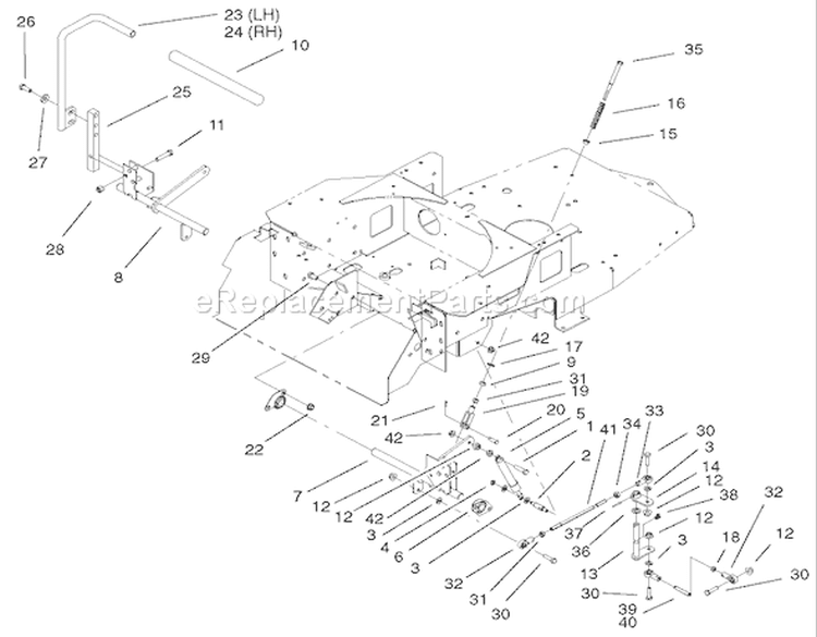 Motion Control Assembly Diagram and Parts List for 74601 220000001-220000912 - 2002 Toro Lawn Tractor